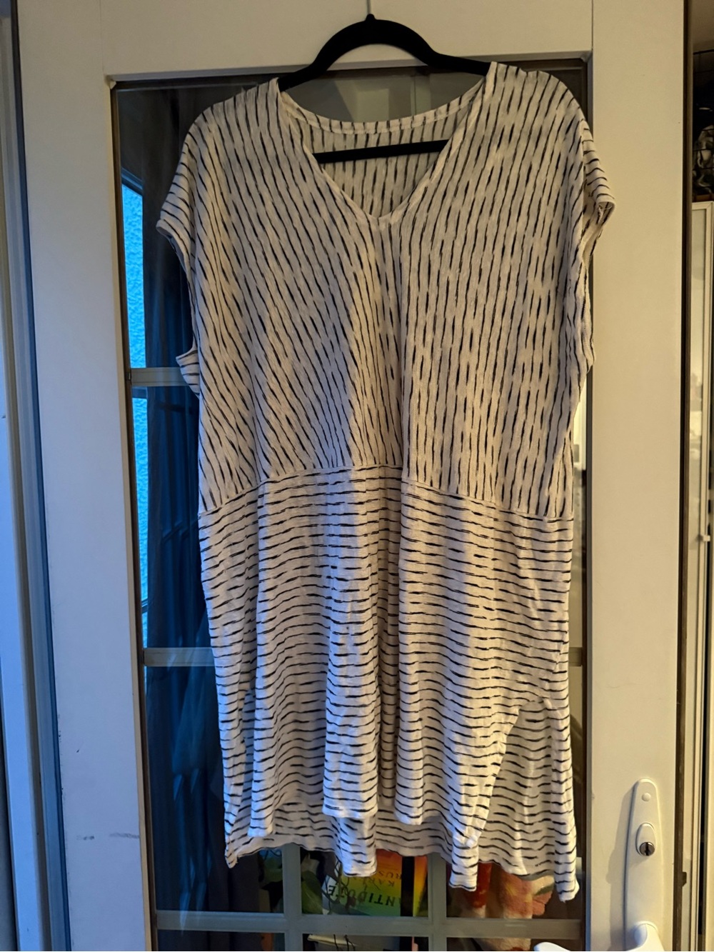 Women’s Cream and Black Striped Tunic - 100% linen - Eileen Fischer